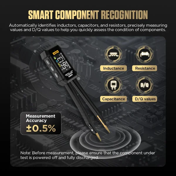 AUTOOL DM103 Digital LCR Tweezer for SMD Components