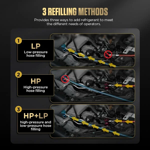 AUTOOL LM708 R134a & R1234yf Recovery and Recharge Machine