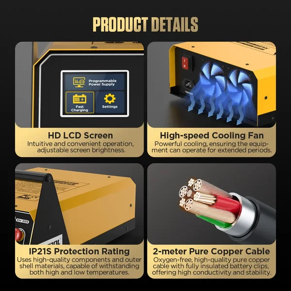 AUTOOL EM355 ECU Programming Power Supply & 12V AGM/Lead-Acid Battery Charger