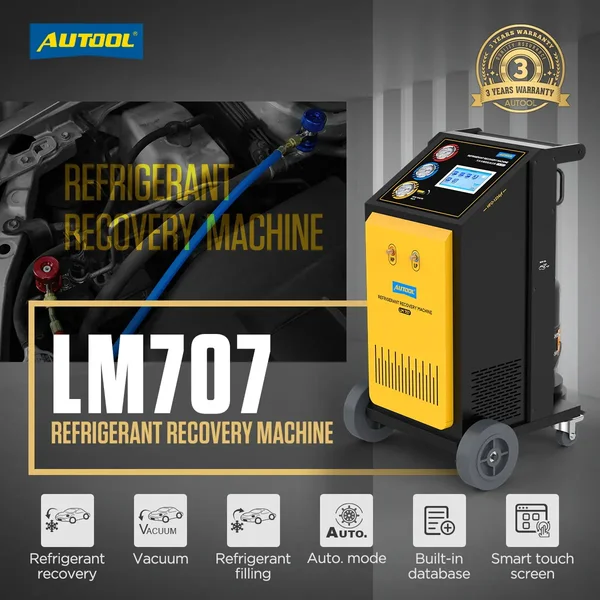 AUTOOL LM707 Automatic R134a Recovery and Recharge Machine