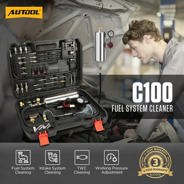 AUTOOL C100 On-Car Fuel and Intake System Cleaning Tool