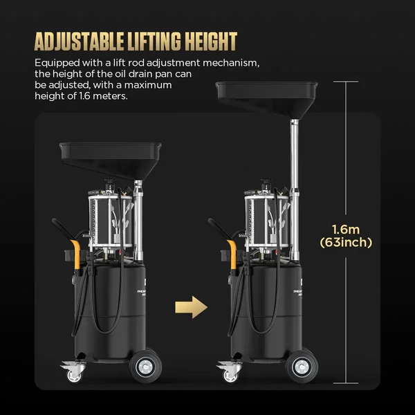 AUTOOL OD720 70 L Pneumatic Oil Extractor and Drainer with 10 L Measuring Cup