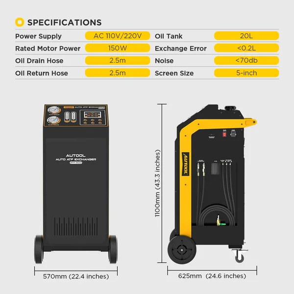 AUTOOL ATF802 Dual-Pump Transmission Fluid Exchanger