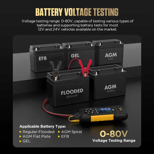 AUTOOL BT960 Lithium & Lead-Acid Automotive Battery Tester
