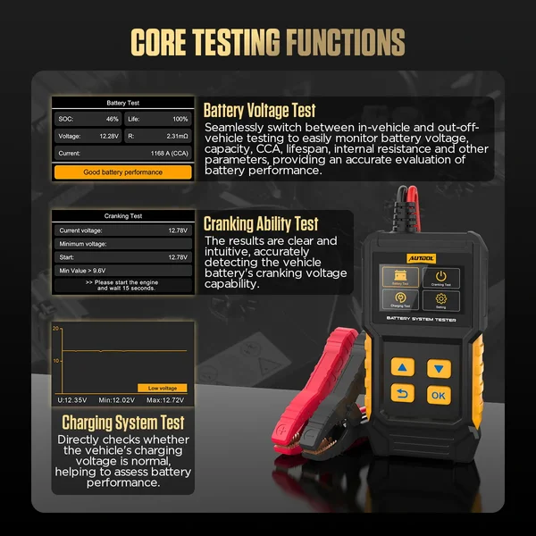 AUTOOL BT360 12V Digital Automotive Battery Tester