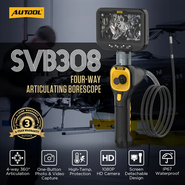 AUTOOL SVB308 Four-Way Articulating Automotive Borescope