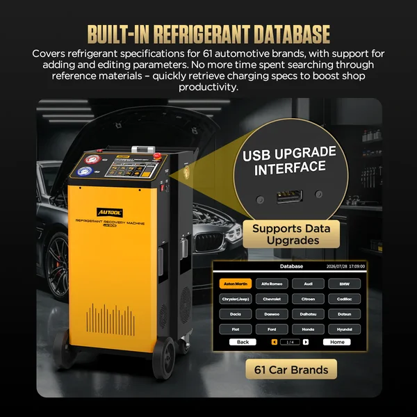 AUTOOL LM806 R134a Recovery, Recharge & A/C Line Flushing Workstation