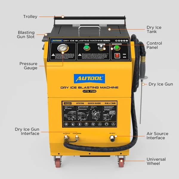 AUTOOL HTS708 Automotive Dry Ice Cleaning Machine
