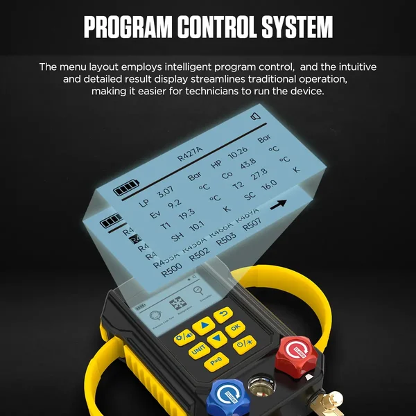 AUTOOL LM160 Smart Digital Manifold Kit with 95-Refrigerant Database