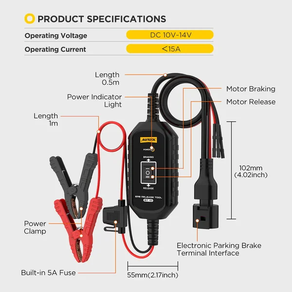 AUTOOL BT10 Electronic Parking Brake Release Tool
