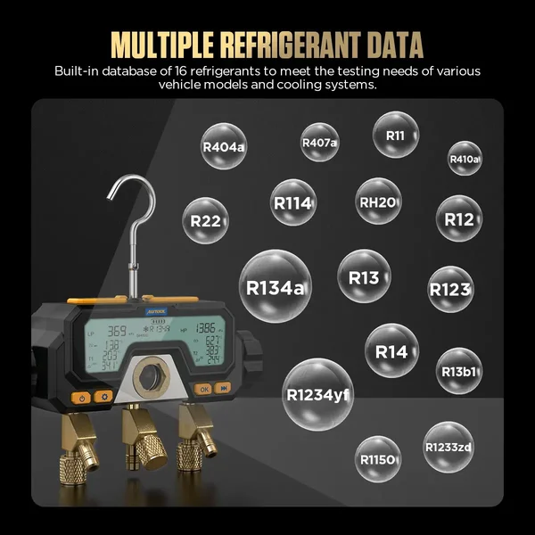AUTOOL LM70 Smart Digital Manifold Gauge with Superheat & Subcooling