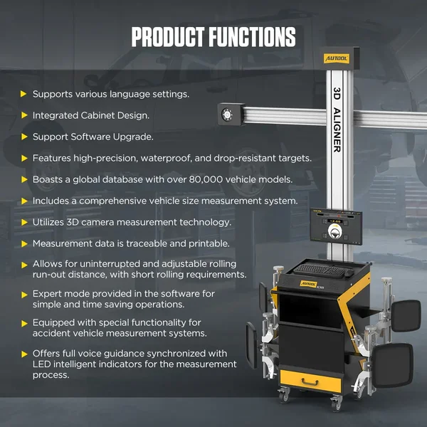 AUTOOL XC505 3D Wheel Alignment Machine with Mobile Workstation