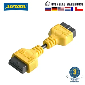 AUTOOL 15cm Short 16-Pin Male to Female OBD2 Extension Cable