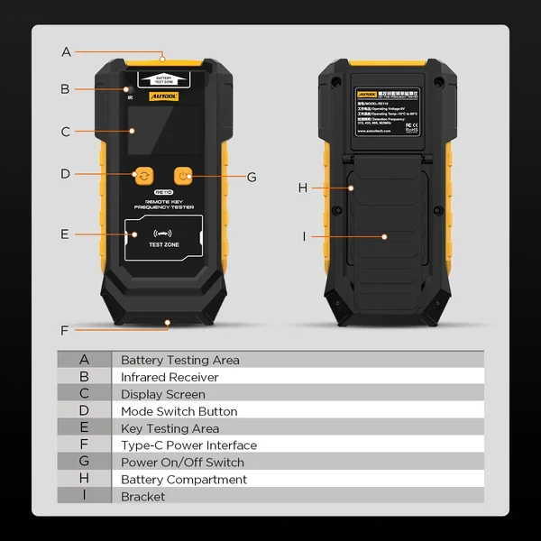 AUTOOL RE110 Remote Key Frequency Tester