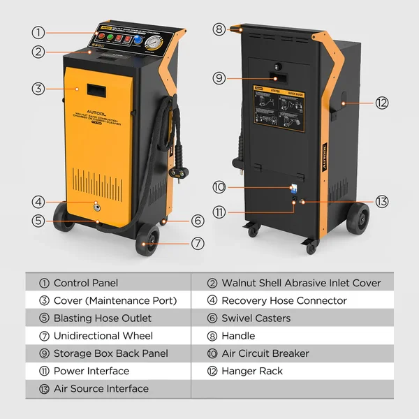 AUTOOL HTS728 Walnut Blasting Machine