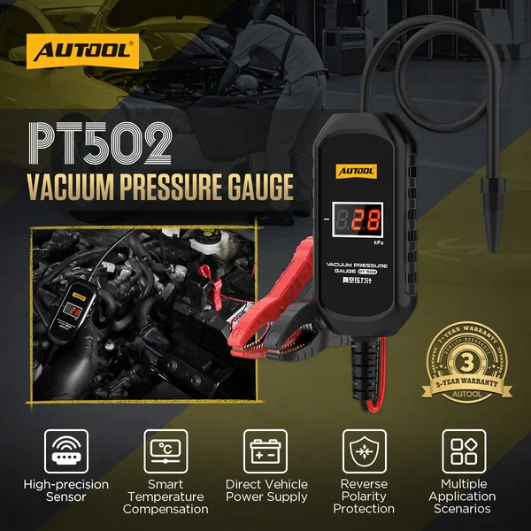 AUTOOL PT502 Digital Automotive Vacuum Tester