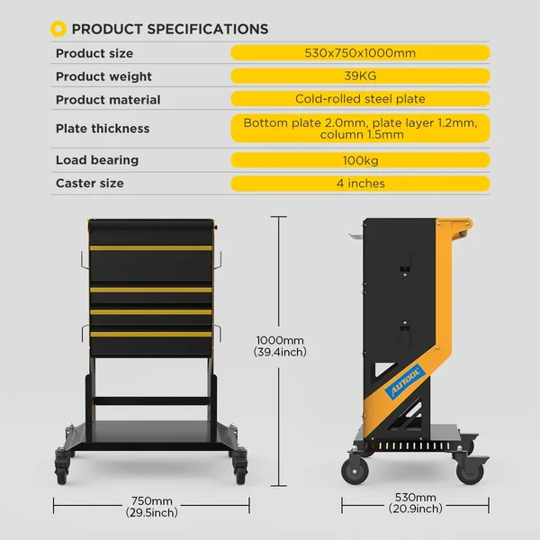 AUTOOL T27 Four-Drawer Workshop Trolley