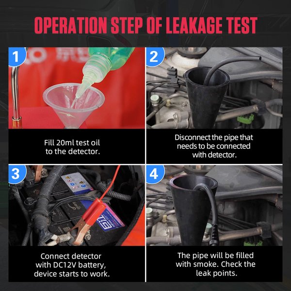 FXTUL Smoke Machine EVAP Leak Vacuum Diagnostics Smoke Detector for All Vehicles | Economy Repair | Dual Mode