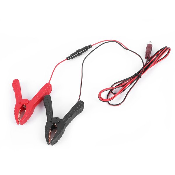 FXTUL 5.9ft 12V 3A Alligator Crocodile Clip Alligator Clip for Pump Motorcycle Car Battery Power Cable