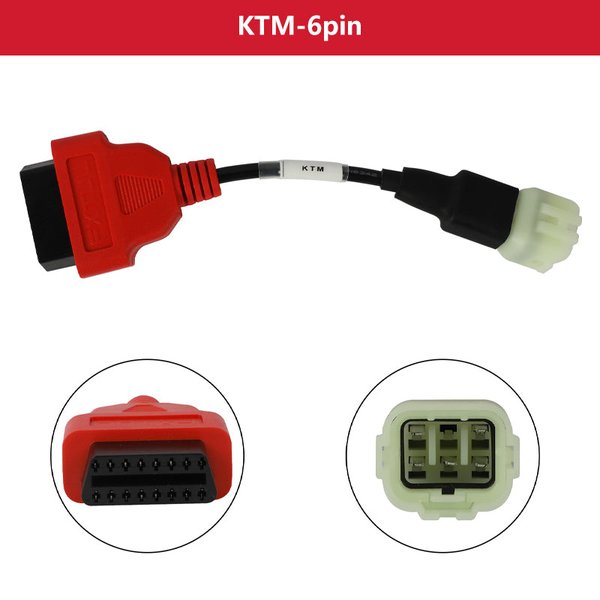FXTUL KTM 6pin Diagenose Cable - M4-Asia/M4-EU/M7 Motorcycle Diagnostic Tool