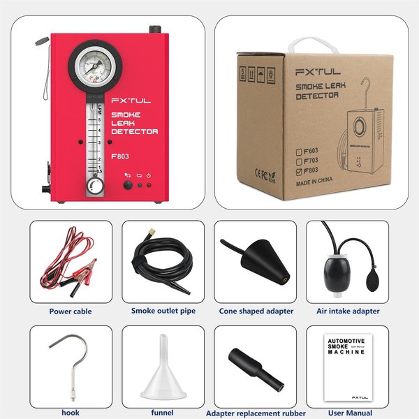 FXTUL Smoke Machine EVAP Leak Vacuum Diagnostics Smoke Detector for All Vehicles | Economy Repair | Dual Mode