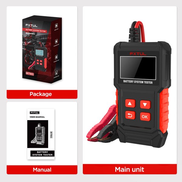 FXTUL BT50 Motorcycle & Car Battery Tester
