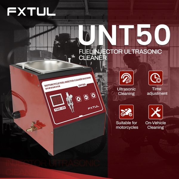 FXTUL UNT50 Ultrasonic Fuel Injector Cleaner Car Motorcycle Ultrasonic Cleaning Machine Moto Nozzle