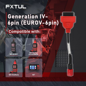 FXTUL Euro V 6-Pin Motorcycle Diagnostic Cable for M3/M4/M7