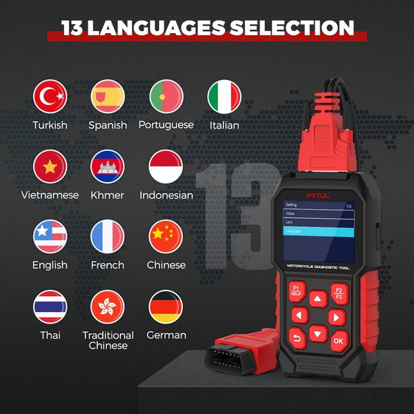 FXTUL M4-HD  Advanced Diagnostic Tool for Harley-Davidson Motorcycles Code Reader