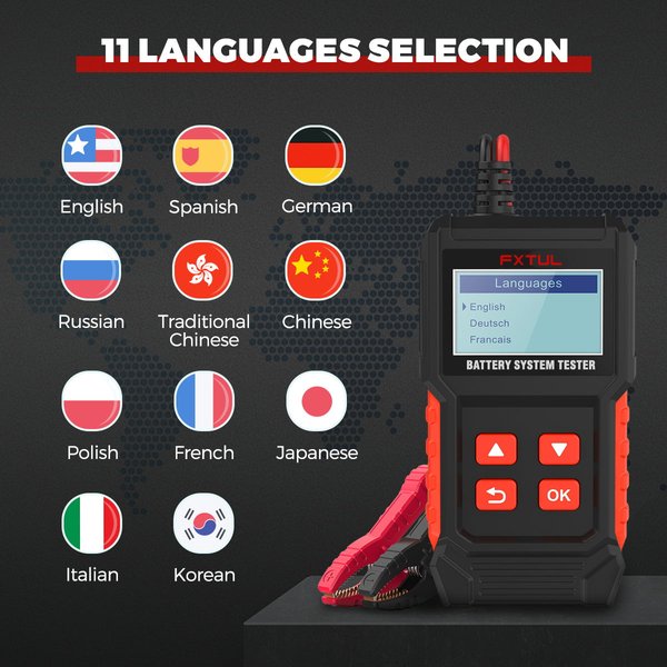 FXTUL BT50 Motorcycle & Car Battery Tester