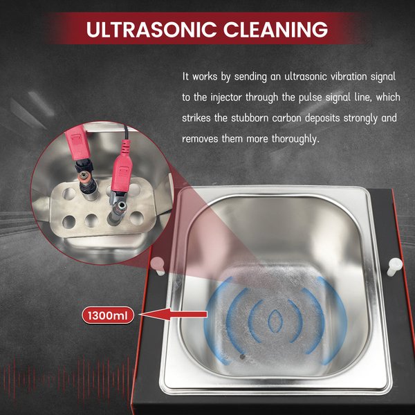 FXTUL UNT50 Ultrasonic Fuel Injector Cleaner Car Motorcycle Ultrasonic Cleaning Machine Moto Nozzle