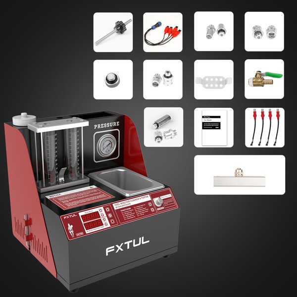 FXTUL UNT60 Motorcycle Ultrasonic Nozzle Detector and Cleaner Fuel Injector Tester Efficient Nozzle Testing
