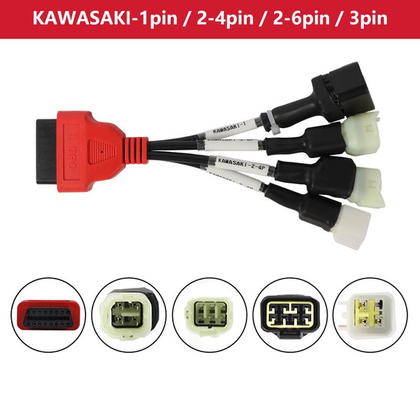 FXTUL KAWASAKI-1pin/ 2-4pin/2-6pin/ 3pin M3-A/M4-EU/M4-Asia/M7 Motorcycle Diagnostic Tool