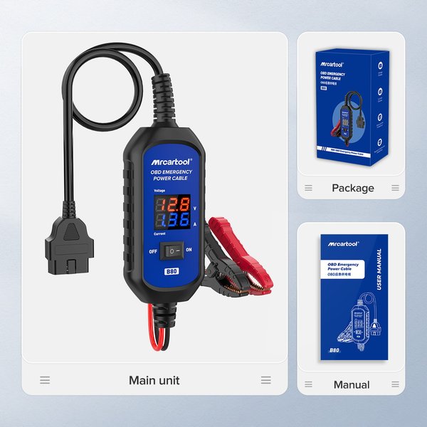 MRCARTOOL B80 Automotive Memory Saver 12V OBD Interface