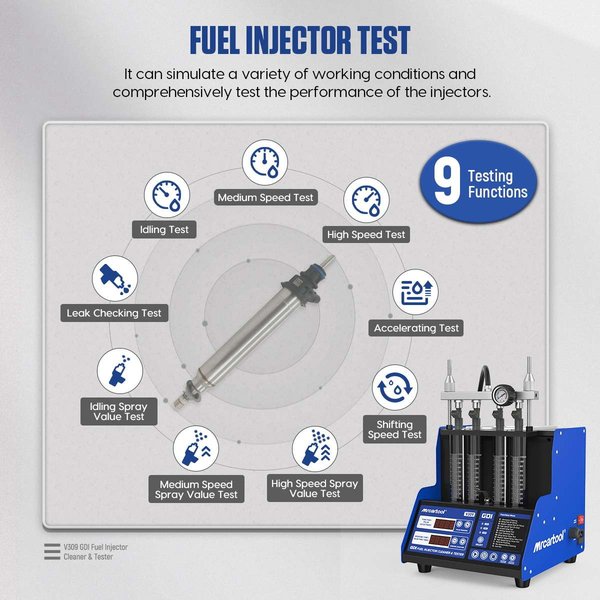MRCARTOOL V309 Fuel Injector Tester Direct Injection