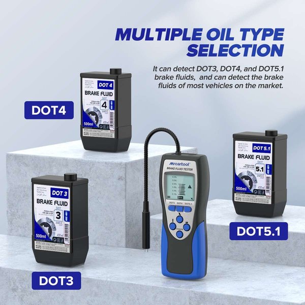 MR CARTOOL F60 Brake Fluid Tester with HD Blackit Screen