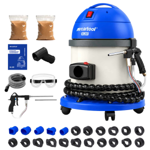 MRCARTOOL BL200 1200W Walnut Blasting Machine with 22 Intake Adapters