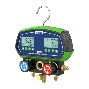 MRCARTOOL L302 Digital Manifold Gauge with 90 Built-In Refrigerants & Leak Test Mode