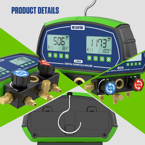 MRCARTOOL L302 Digital Refrigerant Gauge & HVAC gauges​