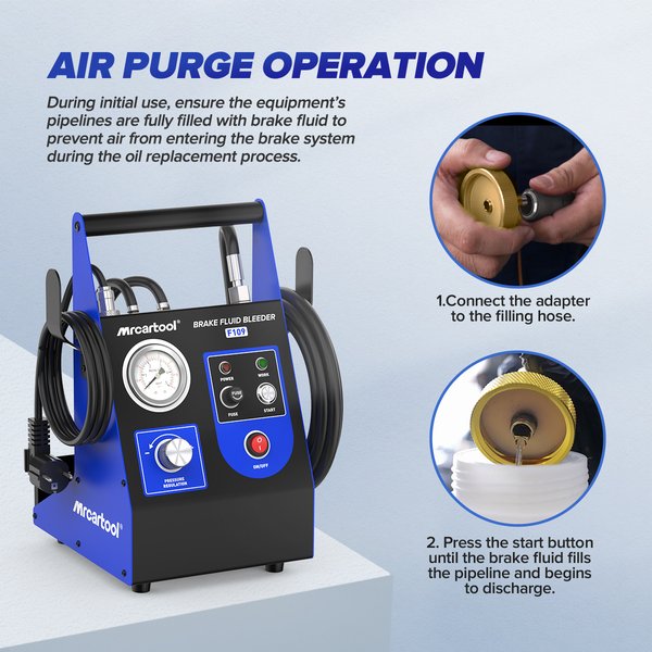 MRCARTOOL F109 Brake Fluid Flush Machine 3.5 Meters 2.5 Bar