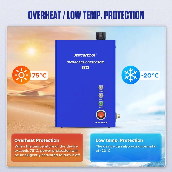 Automotive Smoke Leak Tester Evap Leak Tester MRCARTOOL T80