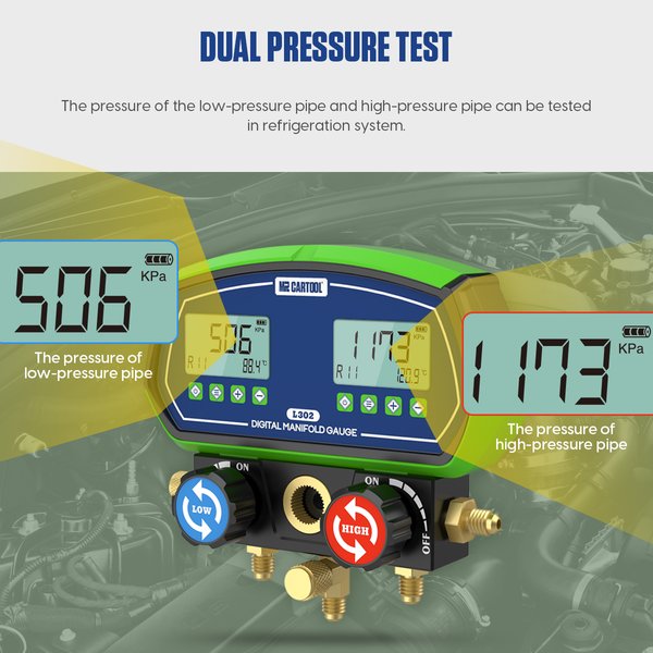 MRCARTOOL L302 Digital Refrigerant Gauge & HVAC gauges​