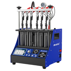 MRCARTOOL V311 6-Cylinder GDI Fuel Injector Cleaner and Tester with Ultrasonic Bath & 6 Tests
