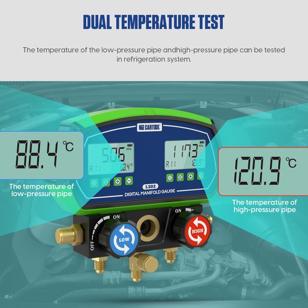 MRCARTOOL L302 Digital Refrigerant Gauge & HVAC gauges​