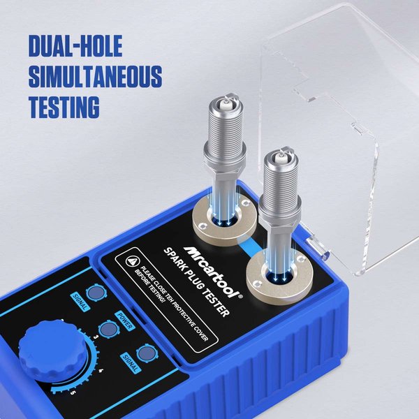 MRCARTOOL Car Spark Plug Tester with Auto Adjustable for 12V Vehicles