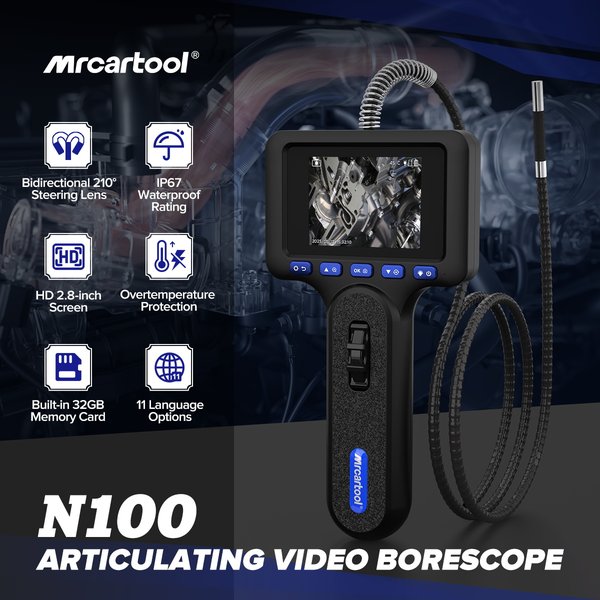 Mrcartool N100 Auto Inspection Camera 2.8inch Screen Photo-Video