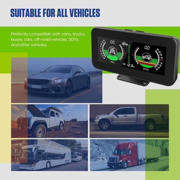MRCARTOOL M50 GPS Smart Inclinometer Digital Inclinometer Guage for Off-Road SUV Vehicles GPS HUD