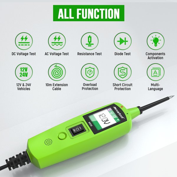 MRCARTOOL B530 Automotive Circuit Tester With LED Display