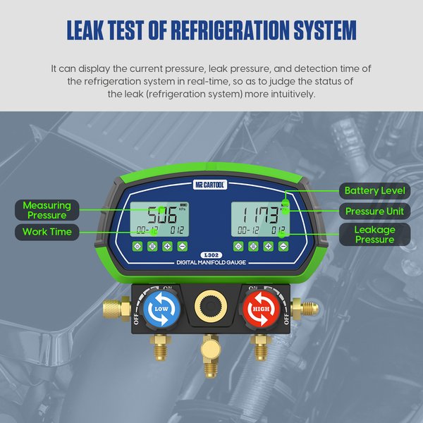MRCARTOOL L302 Digital Refrigerant Gauge & HVAC gauges​