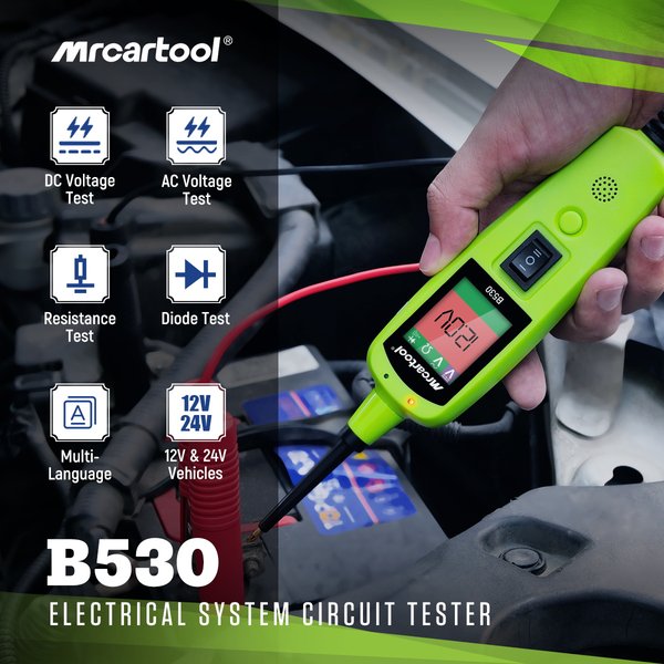 MRCARTOOL B530 Automotive Circuit Tester With LED Display